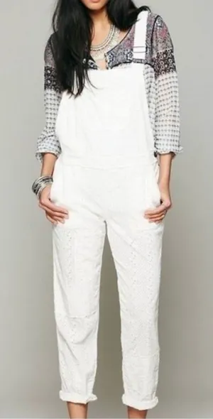 Free People Eyelet Romper Ivory Sahara thumbnail 1