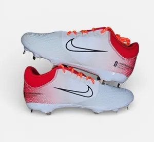 Nike Hyperdiamond 4 Pro Fastpitch Cleats Women 7.5 Metal Red White thumbnail 1