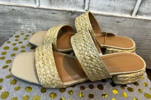 JOIE Niki‎ Raffia vegan braided straw heel sandal size 8.5 NWT thumbnail 1