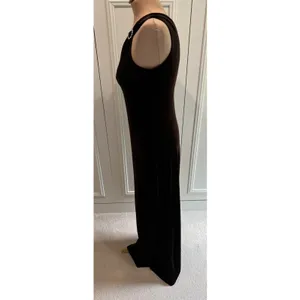 Patra Chocolate Brown Velvet One Shoulder Formal Dress Old Hollywood Elegant thumbnail 5