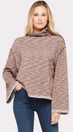 Free People Sunny Days Pullover Turtleneck Top Sz Medium thumbnail 1