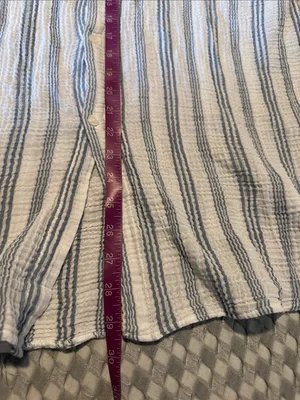 Kona Sol Striped Button-Up Swim Cover up thumbnail 6