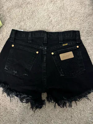 Wrangler Jean Shorts Black Denim thumbnail 2