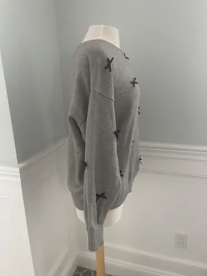NEW EDIKTED SATIN BOW OVERSIZE SWEATER XL! thumbnail 8