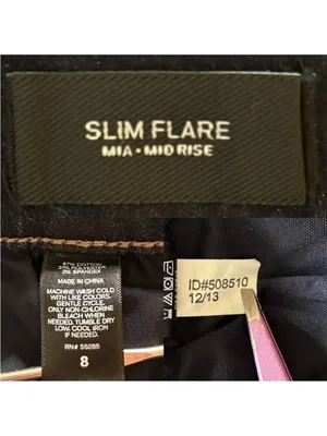 Express Mia Slim Flare Mid Rise Jeans Size 8 thumbnail 7