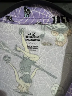 Way to Celebrate Halloween Retro Pinup Witch Pajamas Size Large NWT thumbnail 2