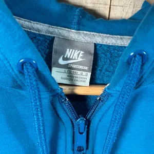 Nike Sportswear Teal Blue Full Zip Fleece Hoodie Womens Large L Embroidered Logo thumbnail 6