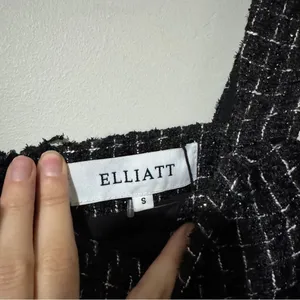 NWT ELLIATT Galadirel Check Tweed Minidress Black Size Small thumbnail 5