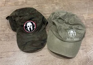 2 Spartan Camouflage and Olive Green Caps thumbnail 1