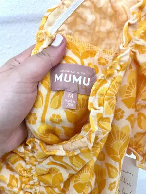 NWT Show Me Your Mumu Sophie Floral Print Mini Dress Mustard Romantic Prairie M thumbnail 4