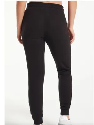 Z Supply Jill Marled Black Joggers Knit Pants Drawstring Lounge Size Small thumbnail 3