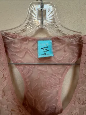 Y2K 3D Rosette Mesh Tank Pink Coquette Fairycore M thumbnail 5