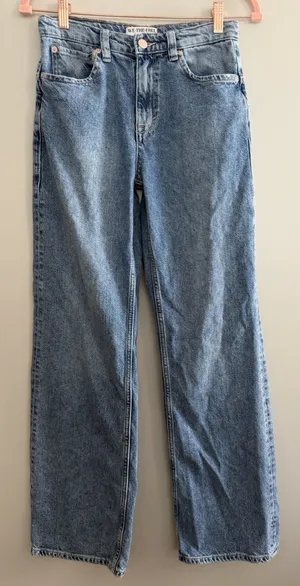 Free‎ People We The Free Tinsley Baggy High Rise Straight Leg Jeans Women's 24 thumbnail 1