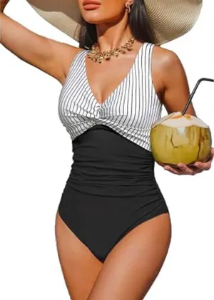 B2prity Women's One Piece Swimdress Swimsuit Tummy Control S thumbnail 1