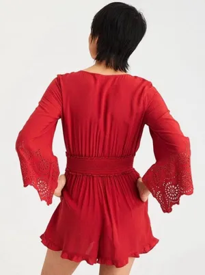 American Eagle Red Romper thumbnail 6