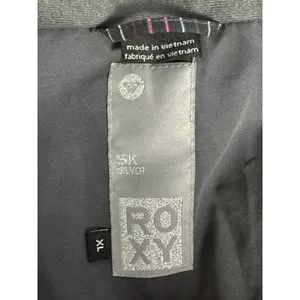 Roxy 5K Silver Snowboard/Ski Jacket Black With Multicolor‎ Pinstripe Size XL thumbnail 3