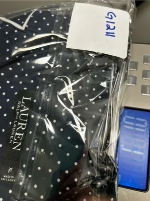 Lauren Ralph Lauren Navy and White Polka Dot Capri Pajama Set thumbnail 13