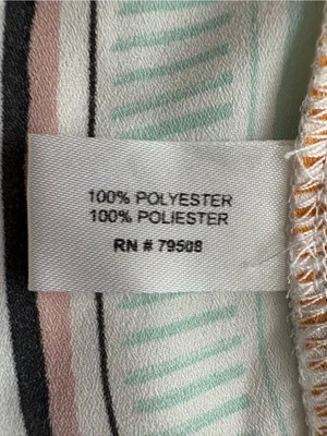 Rachel Zoe Striped Tie-Front Blouse in Mint, Peach & Cream thumbnail 9