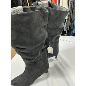 Womans NWT Time & Tru Slouched Knee High Stiletto Boots 8.5 W Black thumbnail 5