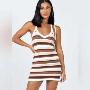 Princess Polly Ciro Mini Dress Brown thumbnail 3