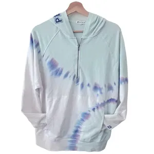 Peloton Women’s Tie Dye Half Zip Graphic Sunburst Pullover Hoodie Sweatshirt M thumbnail 7