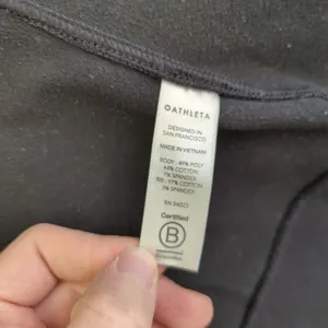 Athleta Triumph Hoodie Black Full Zip Sweatshirt Jacket Thumbholes‎ Size Small thumbnail 8