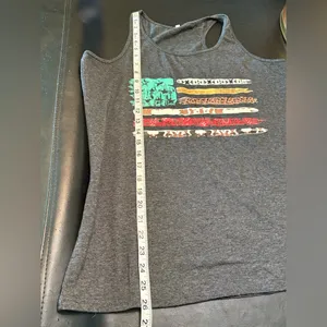 Women's Black Graphic Flag Tank Top size L Gray Size L thumbnail 10