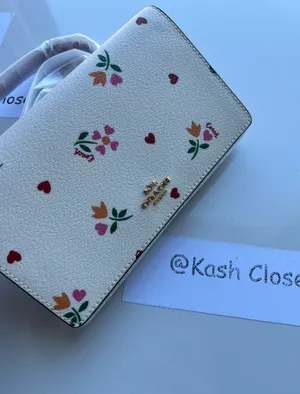 Coach Anna Foldover Clutch Crossbody With Heart Petal Print thumbnail 2