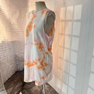 🔥🔥5 for $25🔥🔥 Spiritual Gangster white peach tie dye mini tank dress size xl thumbnail 5