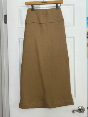 Free People free-est Milley Midi Skirt in Tan thumbnail 3