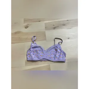 Savage x Fenty NWT Women Large Cotton Lace Trim Rainbow Logo Triangle Bralette thumbnail 2