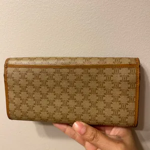 Celine long wallet macadam beige PVC x leather thumbnail 2