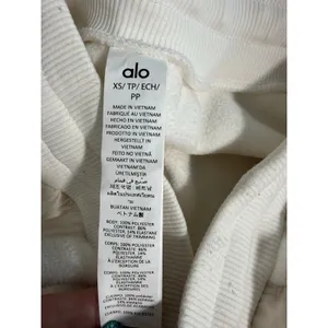 Alo Yoga Polar Fleece Wintry Mix Pant Ivory Cream Size XS thumbnail 6