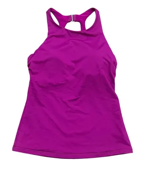 Athleta Women Magenta High Neck Racerback Tankini Top Swimwear Medium 34 B/C thumbnail 1