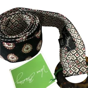 Vera Bradley Kensington classic black retired pattern quilted‎ belt NWT thumbnail 1