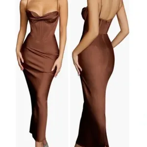House of CB Charmaine Corset Dress in Chocolate‎ brown size XL NWOT thumbnail 2