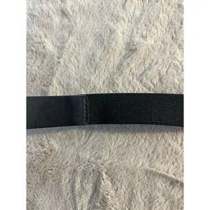 Lauren Ralph Lauren Women's Black Stretch Belt with Silver Clasp thumbnail 5