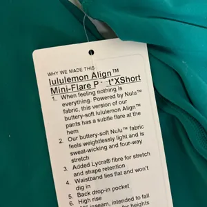 Lululemon Align Mini- Flare Pant*X Short Color Casscade green thumbnail 3