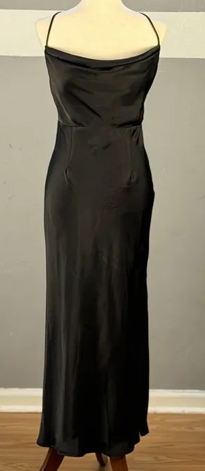 Hello Molly Black Cowl Neck Maxi Slip Dress thumbnail 1