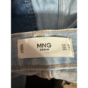 Mango MNG Denim 328 Two Tone High Waist Straight Jeans‎ NWT 18 Plus Y2K thumbnail 4