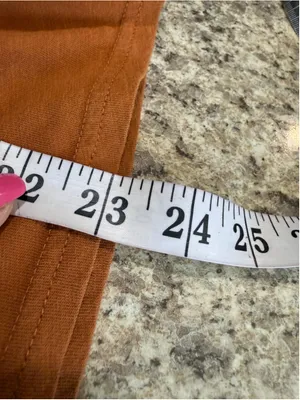 Women's J.Crew Slub Cotton V-Neck Tee, Size S, Orange thumbnail 5
