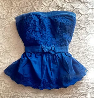 Hollister Tube Top Blue Size Large thumbnail 1