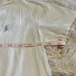 Ralph Lauren Sport Top Womens Crew Neck Short Sleeve White With Baby Blue Pony L thumbnail 3