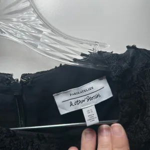 & Other Stories Paris Atelier Black Floral Jacquard Puff Sleeve Mini Dress 10 thumbnail 4