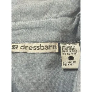 90s Teacher Embroidered School Theme Dressbarn Blue Button Up Long Sleeve Top L thumbnail 6