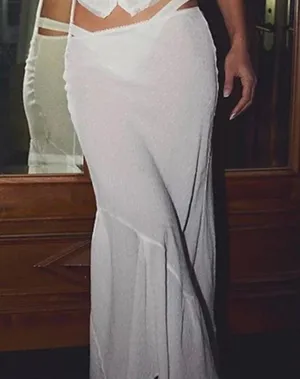 Free People White Maxi Skirt thumbnail 1