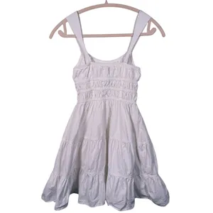 Sunday Best Martine Tiered Cotton Poplin Mini Dress XXS White Coquette Cottage thumbnail 3