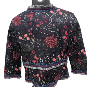 Ann Taylor Loft Primavera Fringe Trimmed Jacket size 2 thumbnail 4