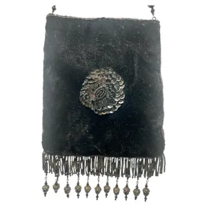 Todd Anthony Black Beaded Sequin Evening Bag‎ Vintage Flapper Purse thumbnail 5