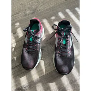 Brooks Ricochet 7 Women Running Shoes Black‎ Pink Teal DNA AMP Athletic Sz 7 thumbnail 2